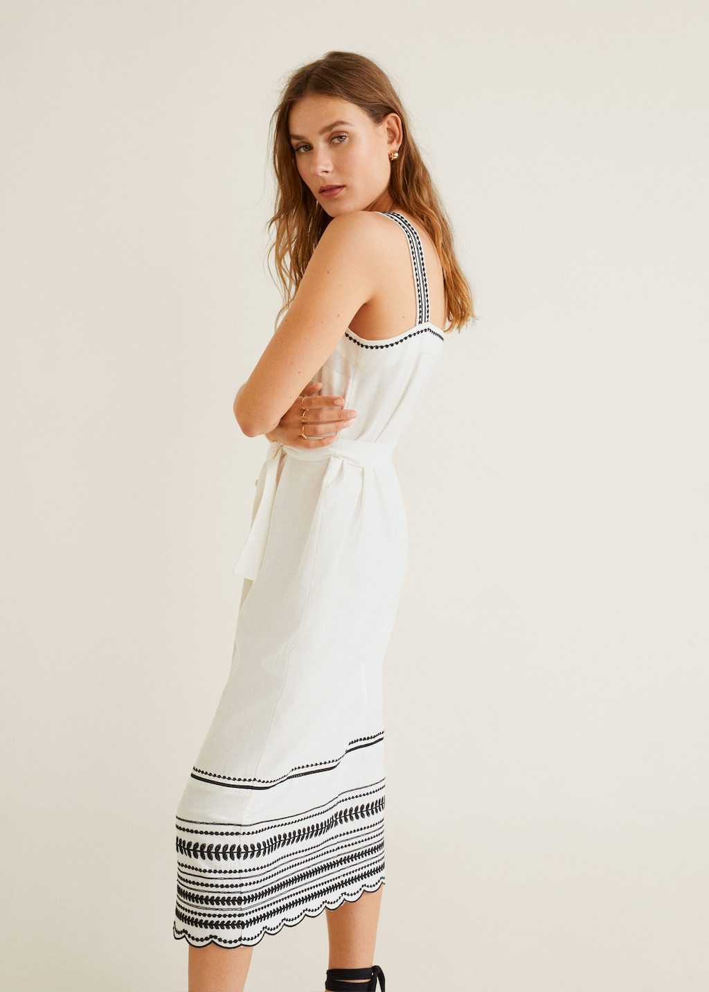 Embroidered cotton dress