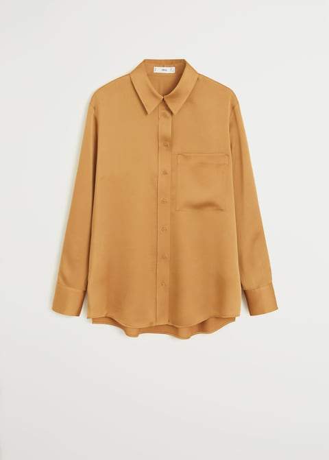 Satin pocket shirt