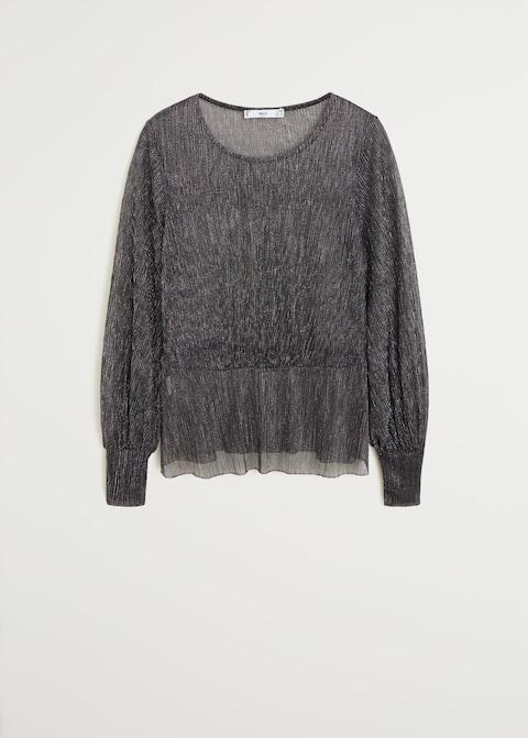 Peplum metallic t-shirt