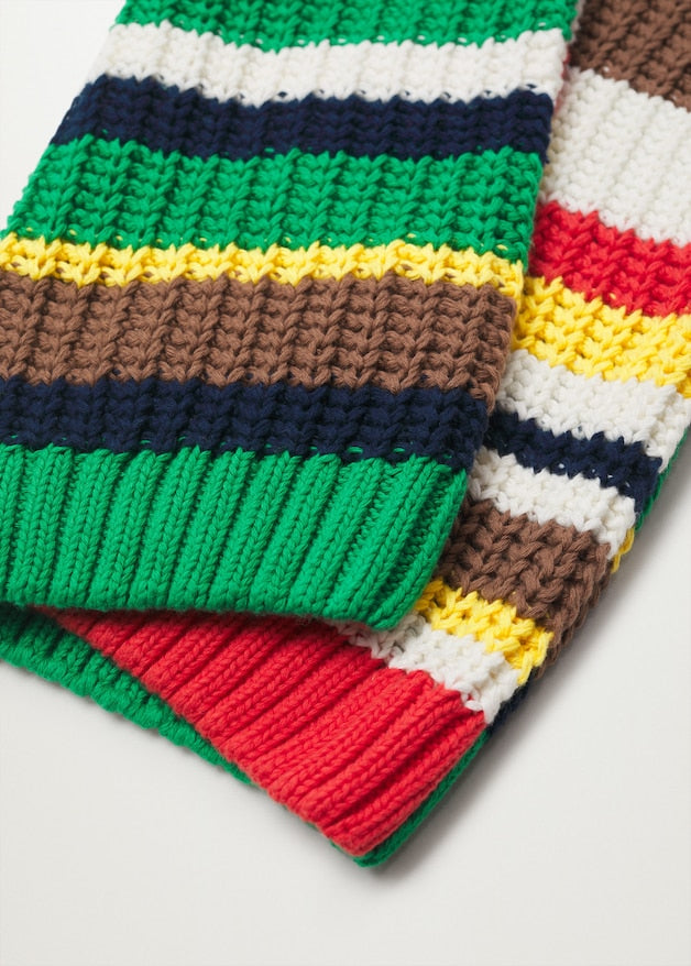 Multicoloured knitted top