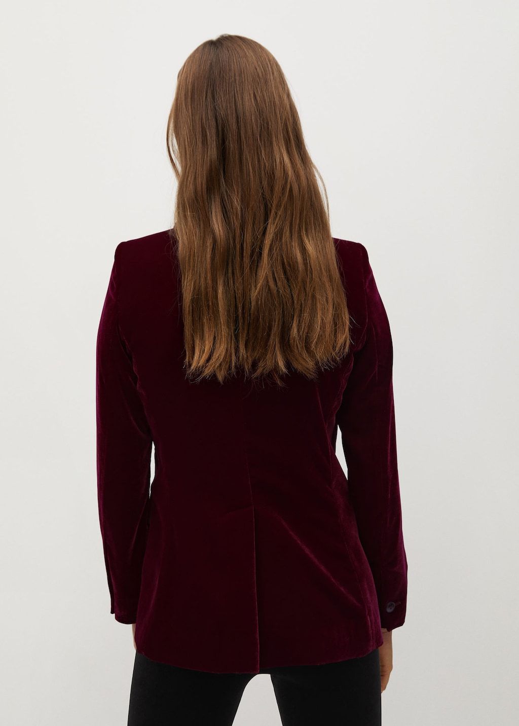 Contrast flap velvet blazer