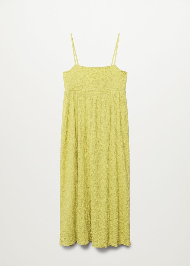 Textured cotton-blend dress
