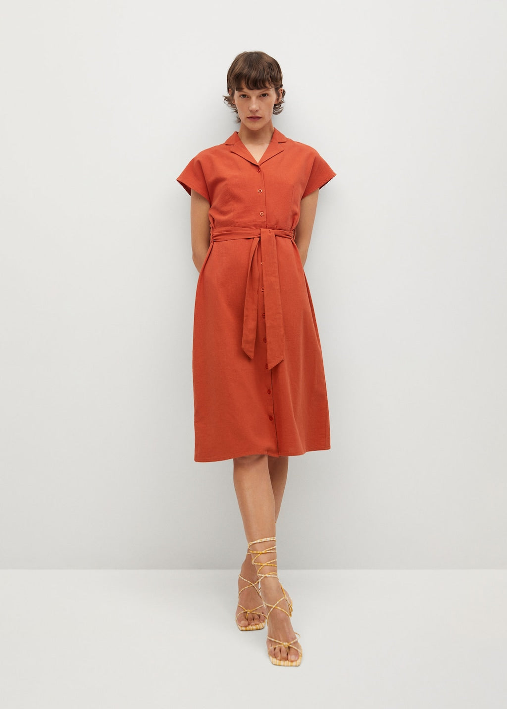 Cotton shirt dress