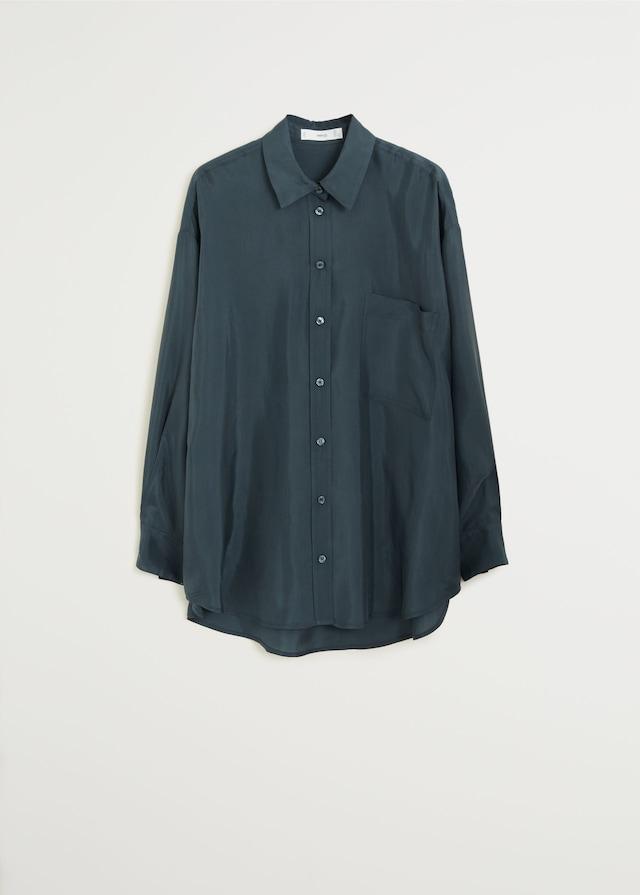 Pocket cupro shirt